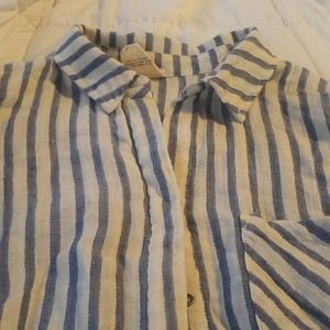Striped distressed shirt
